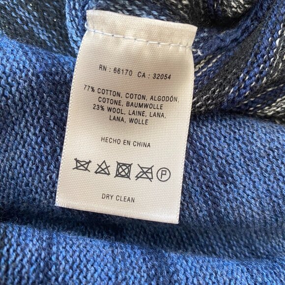 Anthropologie Sparrow Cotton Wool Striations Ponch Skirt S Indigo Blue Boho $138 - Picture 6 of 9